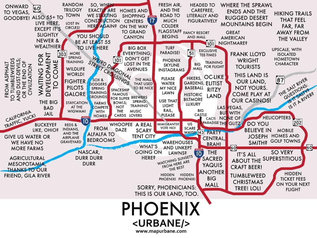 Phoenix məhəllələri xəritə
