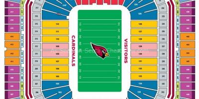 University Of Phoenix Stadium Map  Universidad de phoenix, Cardenales de  arizona, Estadios