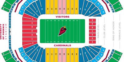 University Of Phoenix Stadium Map  Universidad de phoenix, Cardenales de  arizona, Estadios